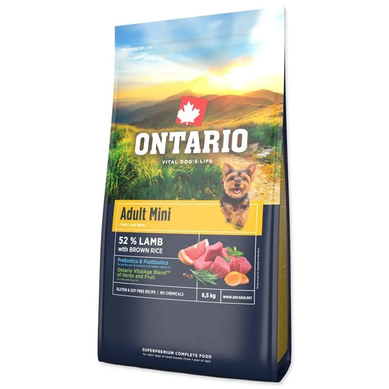 Ontario Adult Mini Lamb & Brown Rice 6,5 kg