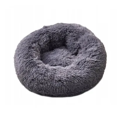 Chlpaty pelech pre psa 60 cm - sivy