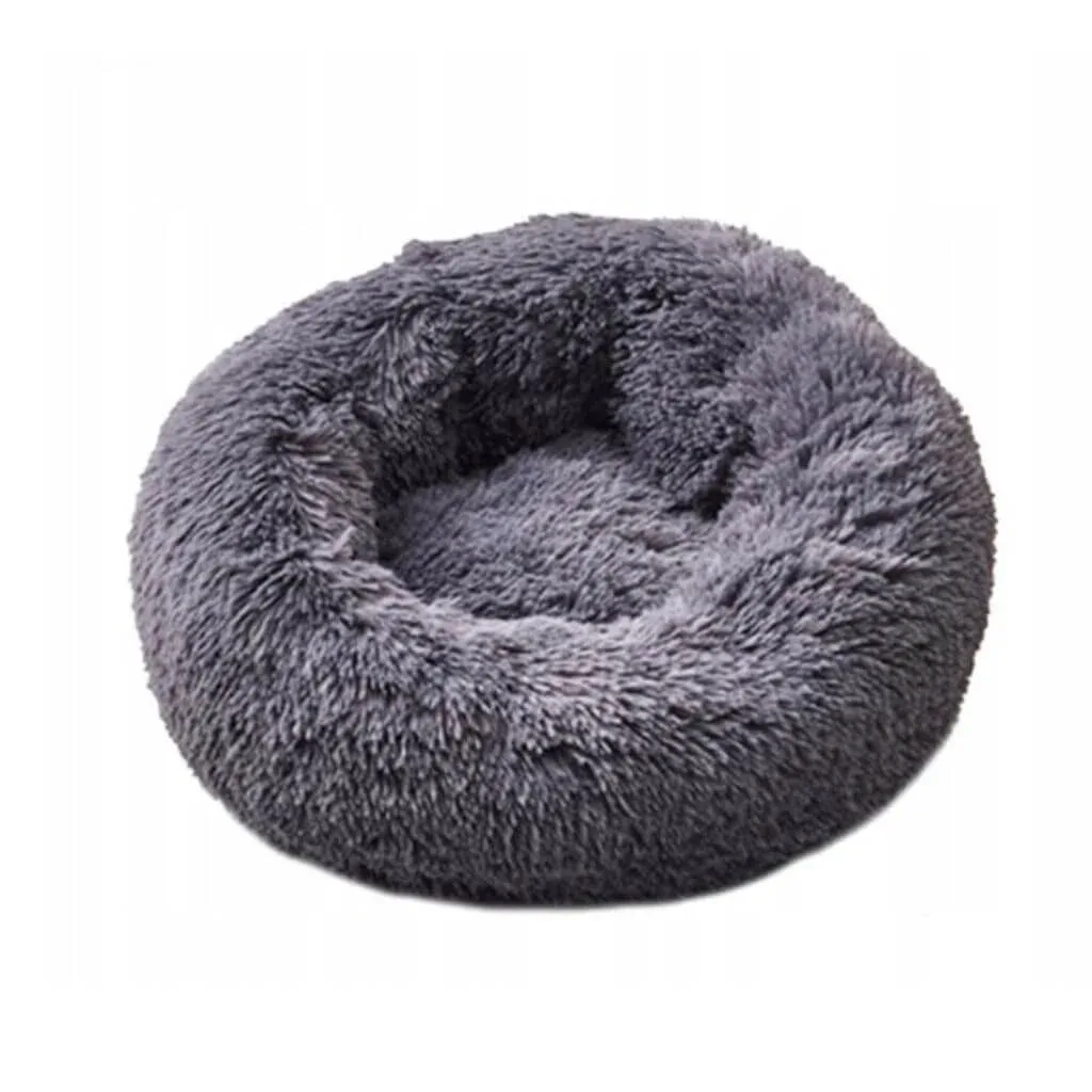 Chlpaty pelech pre psa 60 cm - sivy
