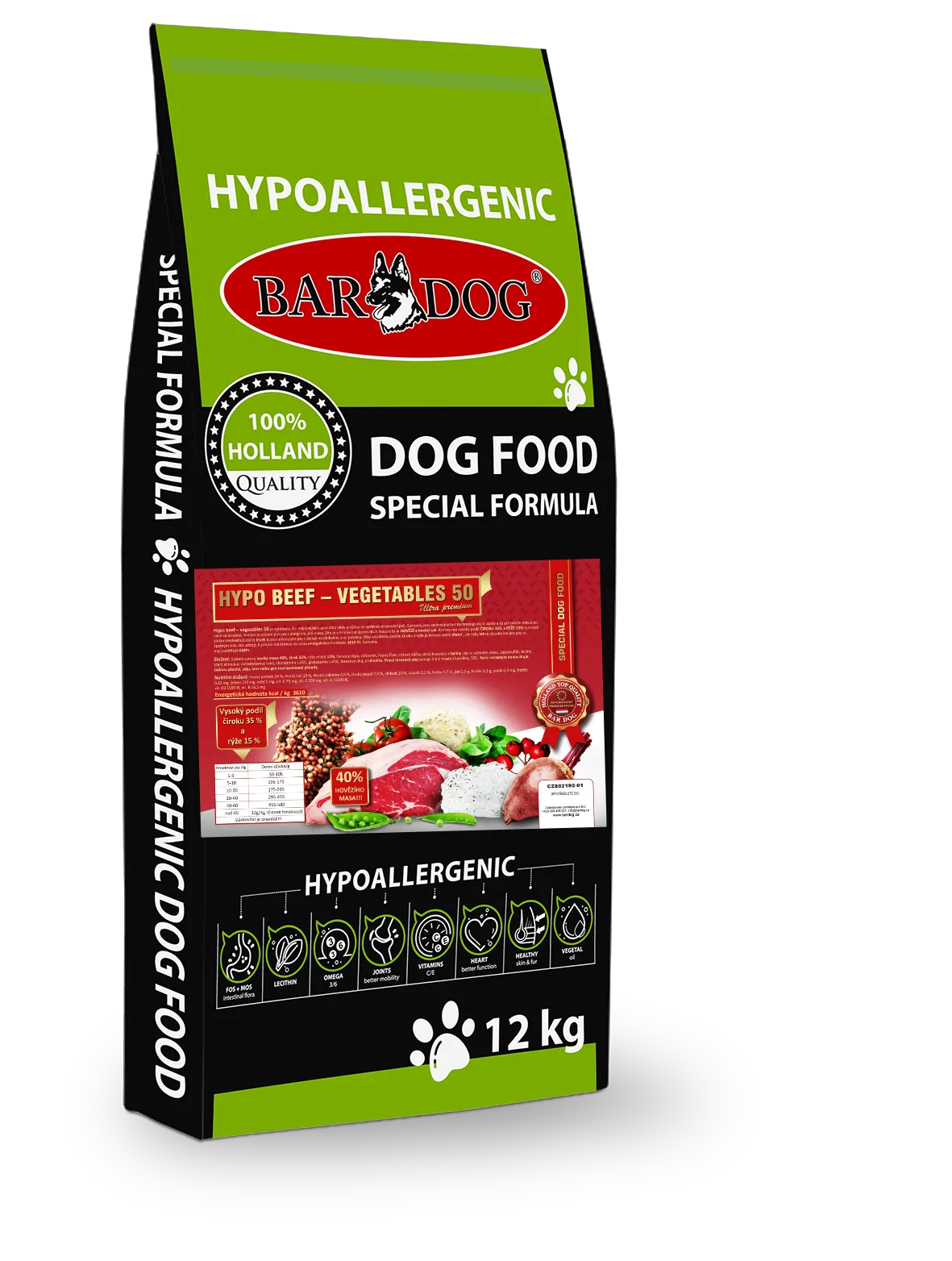 Bardog Hypo Beef – Vegetables 50 lisované