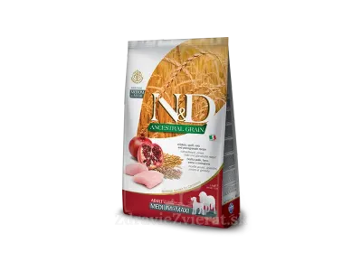 Farmina N&D dog AG SELECTION adult medium & maxi, chicken, spelt, oats & pomegranate 12 kg