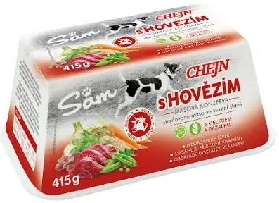 CHEJN SAM s hovädzím 415 g – vanička
