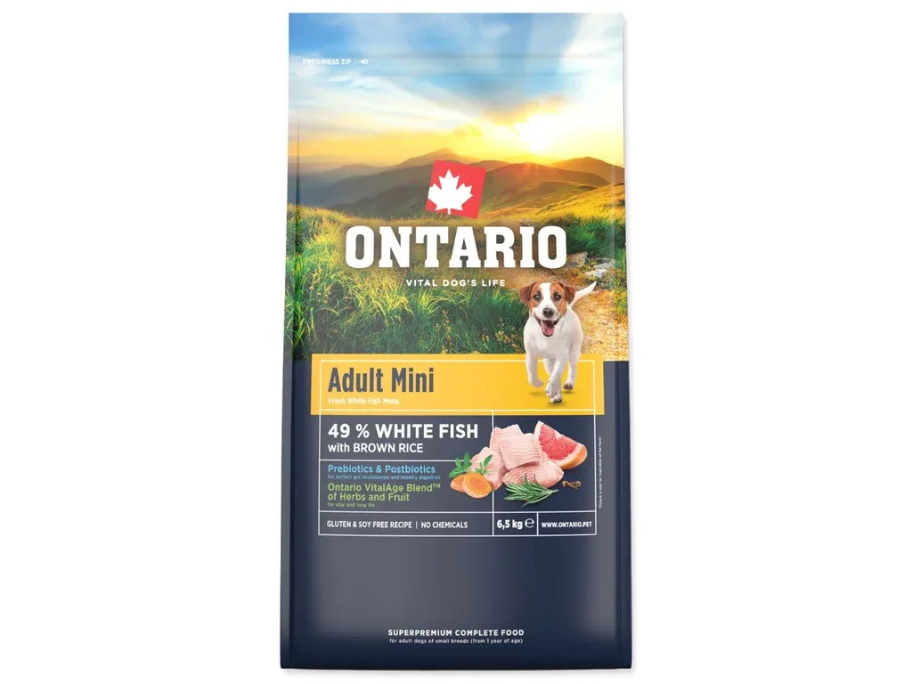 Ontario Adult Mini Fish & Brown Rice 6,5 kg