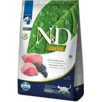 Farmina N&D cat PRIME (GF) adult, lamb & blueberry 5 kg
