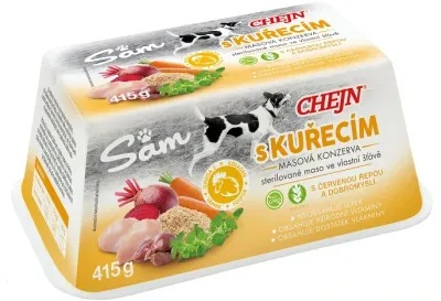 CHEJN SAM s kuracím 415 g – vanička