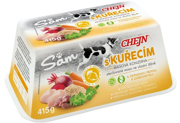 CHEJN SAM s kuracím 415 g – vanička