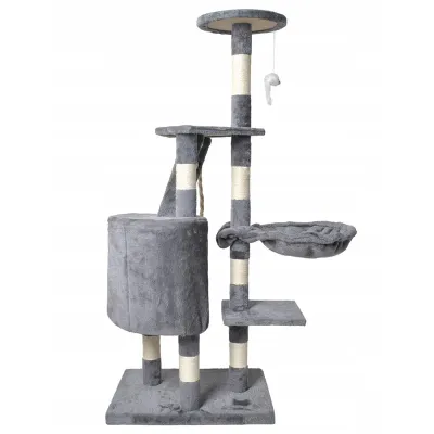 Macaci skrabaci strom 118 cm sivy